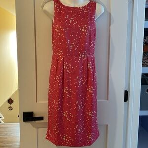 BODEN SILK/VISCOSE BLEND SPOTTED PINK ABIGAIL DRESS WH672 -SIZE US 2R, NEW